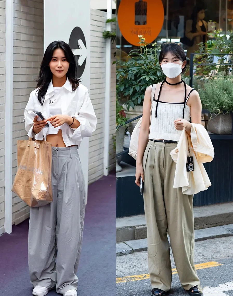 韩国女生真会穿，满街的基础色也不无聊，夏日街拍超有范儿！ 图5