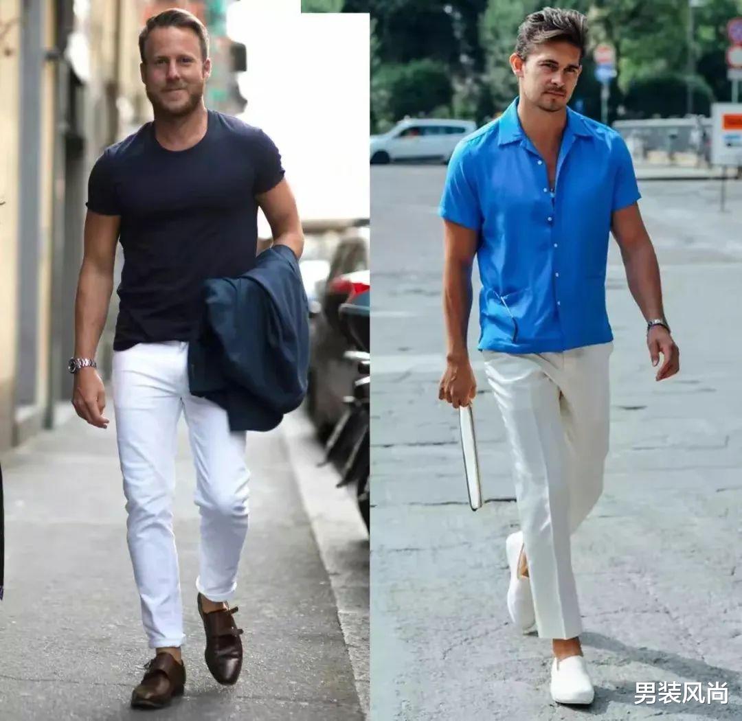 夏季男士白色牛仔裤如何搭配各类单品，既显高级时尚又显品味气质？ 图8