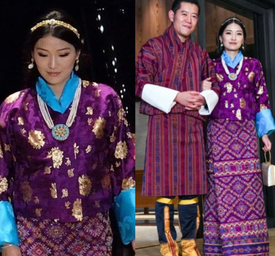 被33岁不丹王后惊艳了：穿“民族装”有东方神韵，美得端庄体面 图2