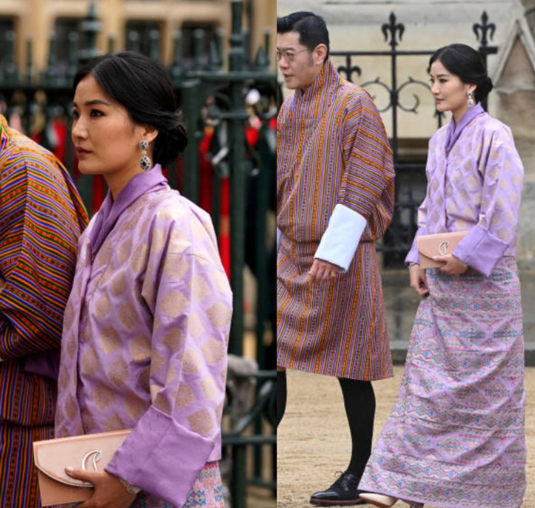 被33岁不丹王后惊艳了：穿“民族装”有东方神韵，美得端庄体面 图1