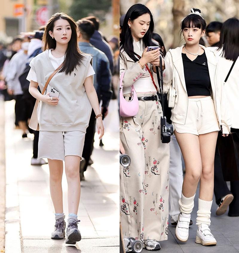 被上海博主圈粉了，满大街都是“短裙+短裤”，个个洋气减龄又美 图9