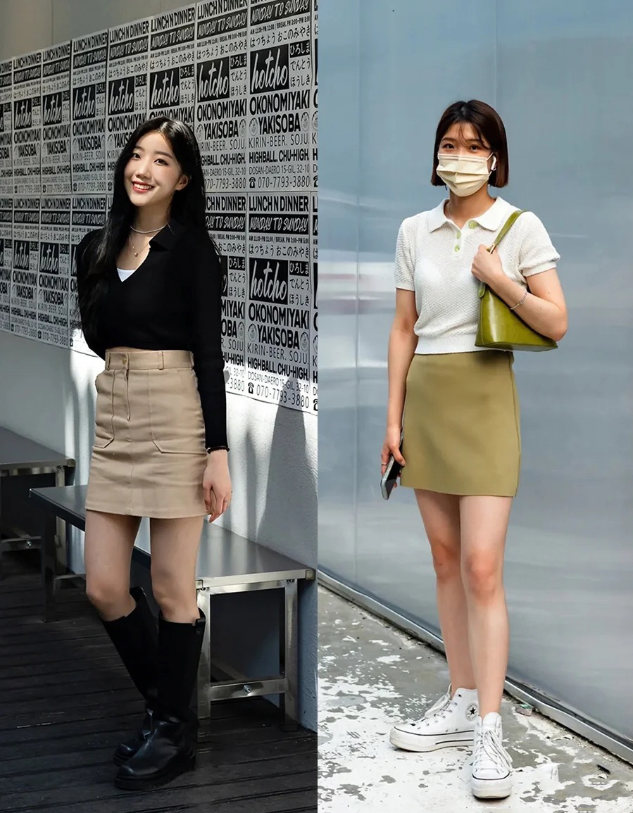 韩国女生真会穿，满街的基础色也不无聊，夏日街拍超有范儿！ 图2