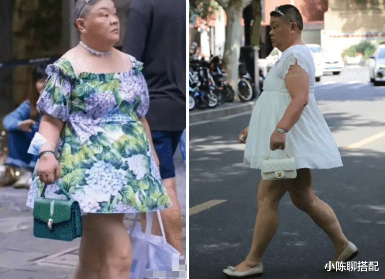 上海胖大妈50多岁扮嫩，留寸头穿萝裙，突然没有颜值，身材焦虑了 图6