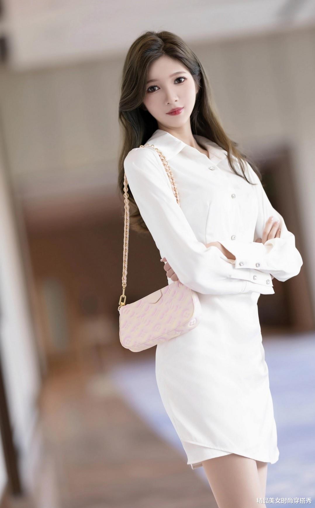米白色衬衫裙：适合通勤的优美服装，让你在任何场合都能脱颖而出 图6