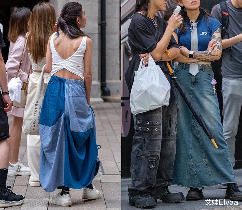被香港女生街拍惊艳到：衣穿牛仔，鞋穿浅口，减龄洋气又时髦 图2