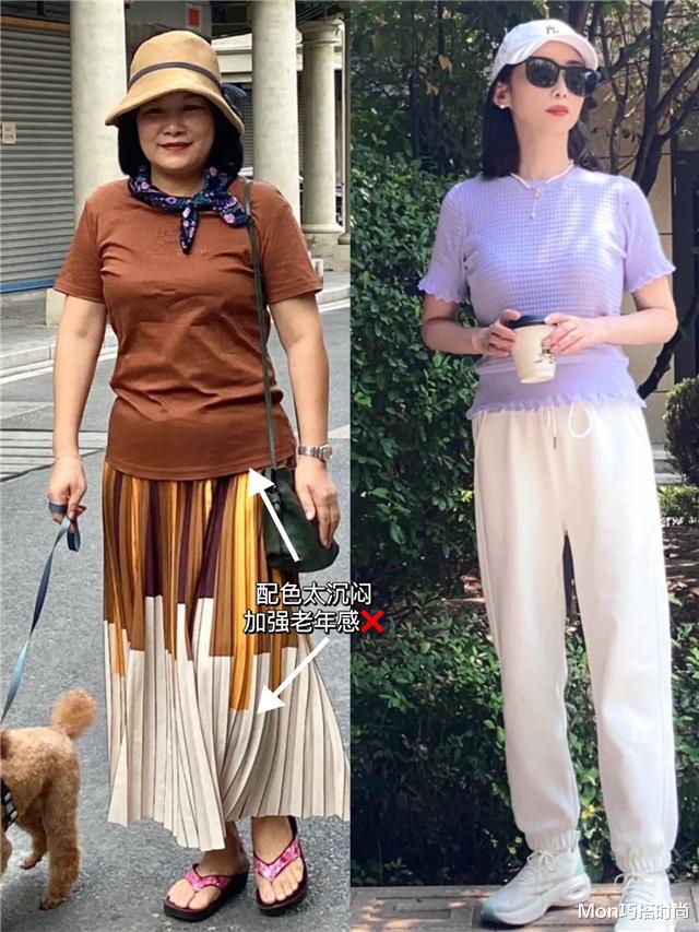 女人过了50岁后，切忌穿这2个颜色，多穿另外3个，更能显白减龄 图1
