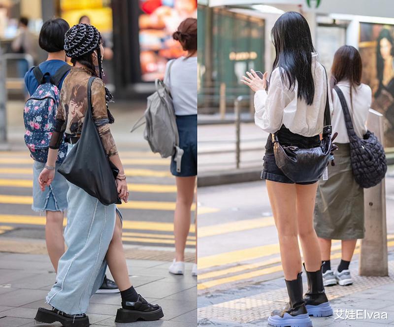 被香港女生街拍惊艳到：衣穿牛仔，鞋穿浅口，减龄洋气又时髦 图1
